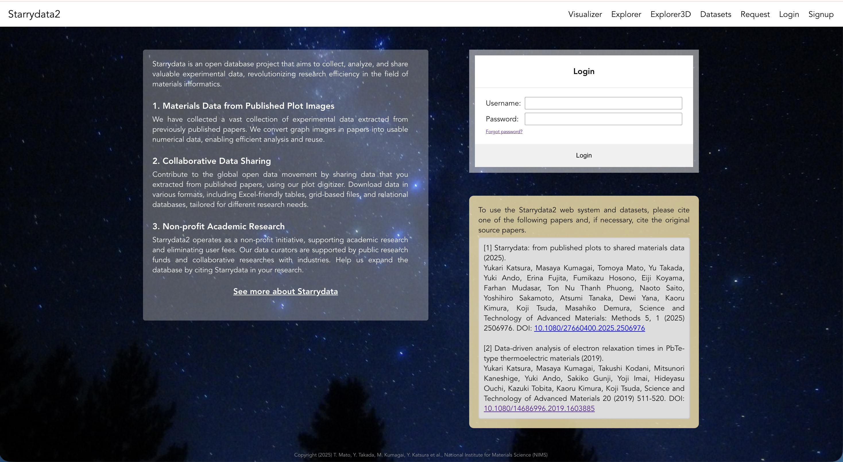 Starrydata2 Web System
